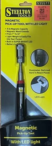 Steelton Magnetic Pick-Up Tool with LED Light